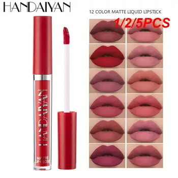 1/2/5DBS Handaiyan 12 szín Matte Lip Gloss vízálló folyékony rúzs Hosszan tartó ajakfolt Red Lipgloss Lip Tint Women