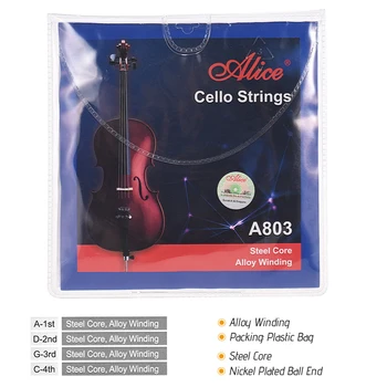 1 csomag Gitárhúrok Alice Universal Cselló gömbvéggel Acél magötvözet Tekercselő hangszerek Instrumentos musicais