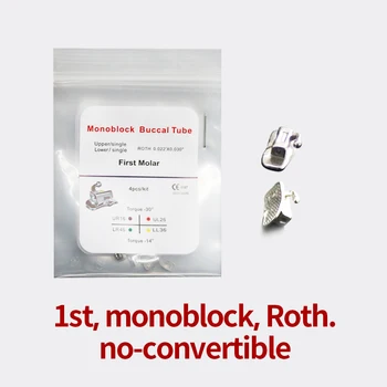 10 csomag 40 db fogszabályozó 1. monoblokk Roth 022 szimpla nem átalakítható bukkális cső