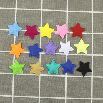 100Pcs filc szövet 25mm csillagok párnázott foltok rátétek DIY scrapbook Pentagram anyagok Haj kiegészítők Baba játékok Díszek Művészet