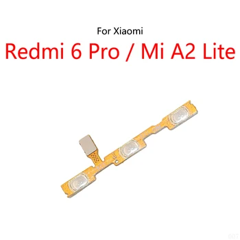 10DB / tétel Xiaomi Redmi 6 Pro / Mi A2 Lite Power gombhoz Hangerő némítás gomb be- és kikapcsolása Flex kábel
