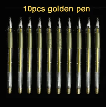 10Pcs arany szemöldök jelölő toll Microblading fehér sebészeti bőr tetoválás kiegészítők jelölő ceruza tartós smink PMU eszköz