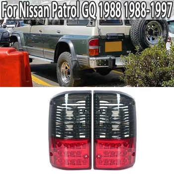1Pár autó LED hátsó lámpa 26555-05J00 Nissan Patrol GQ 1988-1997 sorozat 1 2 hátsó lökhárító fékfék féklámpa piros + füstölt