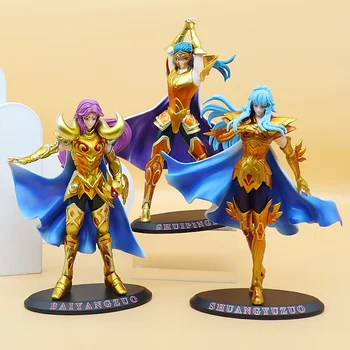 21cm Anime arany Szent Csillagjegy Lovagjai Hagen Ennestu Shiryu Pvc Akciófigura Modell Játékok Babák Ajándékok Születésnapi ajándékok