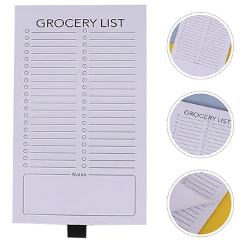 2Pcs mágneses jegyzettömb hűtőszekrényhez Élelmiszerbolt lista Jegyzettömb mágneses jegyzettömb hűtőszekrényhez