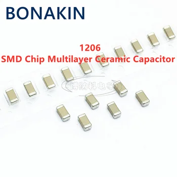 50DB 1206 3.3NF 50V 100V 250V 500V 1000V 2000V 332K 10% X7R SMD chip többrétegű kerámia kondenzátor