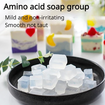 50g aminosav szappancsoport fehér átlátszó természetes növényi nyersanyagok kézzel készített DIY illóolaj szappangyártó anyag