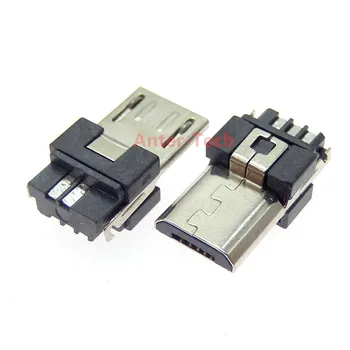 5dbs Soket Jack Konektor Jantan 5-PIN Mikro USB Mini SMD Dudukan Permukaan Android interfész MICRO USB