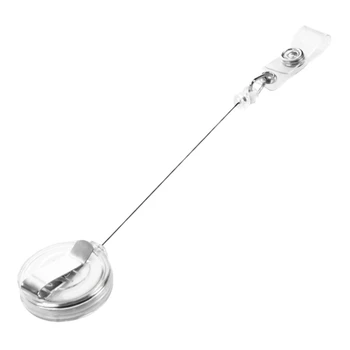 5X visszahúzható síbérlet személyi igazolvány Jelvénytartó kulcstartó Kulcstartó orsók csíptetős fehér