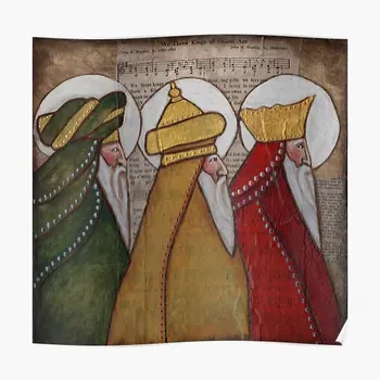 A mágusok Három királyok Három bölcs poszter Vintage Home Festészet Művészet Nyomda Falfestmény Vicces dekoráció Dekor Nincs keret
