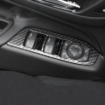 ABS Szénszálas Chevrolet Equinox 2017 2018 tartozékok Ajtó Ablak üveg Lift Control kapcsoló Panel burkolat Burkolat Autó stílus
