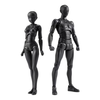 Akciófigurák PVC modell dobozos rajzfigurákkal Modellek művészek számára (nő+férfi)