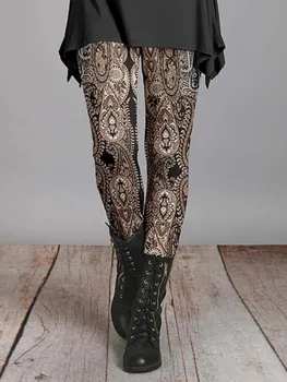 alkalmi ceruzanadrág Leggings nőknek Streetwear szexi magas derék rugalmas pritned leggings nadrág őszi téli női ruházat