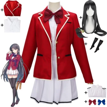 Anime Tanterem Az elit Horikita Suzune cosplay jelmez paróka Vörös iskola Jk egyenruha Halloween színpadi előadás szerepjáték öltöny