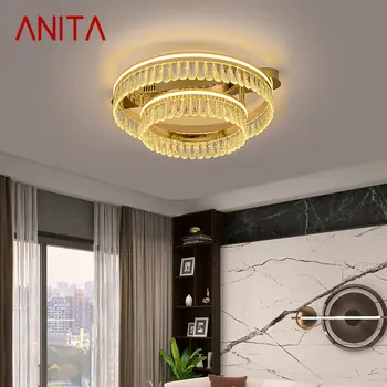 ANITA Nordic kristály mennyezeti lámpák LED modern fény Luxus kreatív vintage lámpatest otthoni nappali hálószoba dekoráció