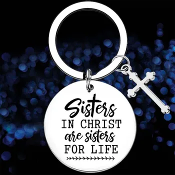 Aranyos nővérek Krisztusban ajándékok Kulcstartó szerzetesnővérek Kulcstartó medál Keresztény nővér ajándék