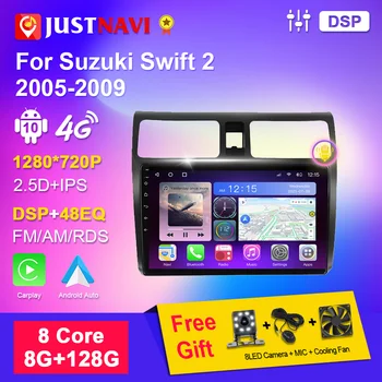 Autórádió 2din Suzuki Swift 2 2005 2006 2007 2008 2009 Multimédia DVD lejátszó OBD TPMS navigáció GPS Video Audio DSP 6G 128G