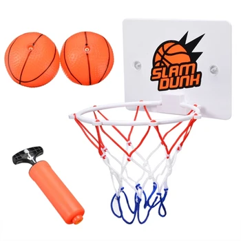 Beltéri mini kosárlabda karika készlet gyerekeknek Játék hátlapok Otthoni ajtó és fal 2 golyóval és légszivattyúval Kosárlabda játék ajándékok