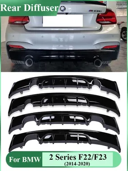 BMW 2-es sorozathoz F22 F23 2014-2020 fényes fekete hátsó lökhárító diffúzor védő szénszálas M Sport diffúzor ajak autó kiegészítők