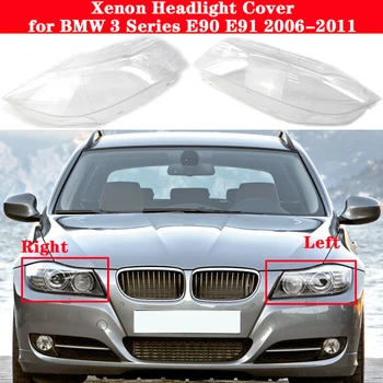 BMW 3-as sorozat E90 E91 2006-2011 esetén Lámpahéj maszkok fényszórók fedél autó Xenon fényszóró üveg fényszórók átlátszó lámpabúra