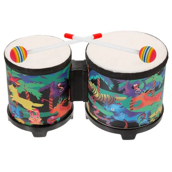 Bongo dob ütőhangszerek Gyermek játék ütőhangszerek Dobverők 9-12 éves gyermekek Bongos Western Drums műanyag oktatójáték