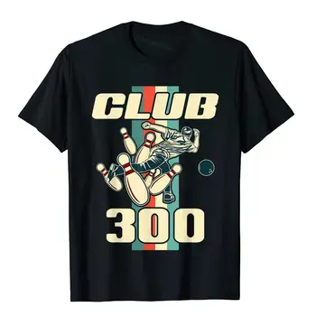 Bowling ing Vintage Retro Club 300 Bowling póló Preppy stílusú pólók felsők Pólók férfiaknak Divat pamut újdonság Top pólók