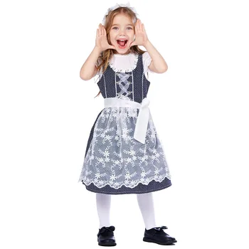 Cosplay jelmez Halloween estélyi ruha bajor hagyományos ruha München sörruha gyerek csipke szobalány előadás ruha