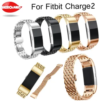 Csere fém csuklópánt a Fitbit Charge 2 szíjhoz rozsdamentes acél karkötő Fitbit Charge 2 sávos Smart Watch karszalag