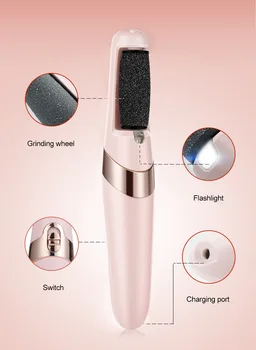 Elektromos lábreszelő sarokcsiszoló pedikűr eszközökhöz Callus eltávolító USB újratölthető halott kemény bőrre