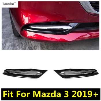 Első ködlámpák Lámpák ködlámpa keret Szemhéj szemöldök dekoráció Burkolat Fekete kiegészítők Külső Mazda 3 2019 - 2023
