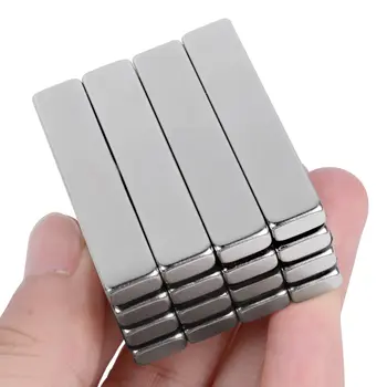  Erős ritkaföldfém neodímium mágnesek rúd nagy teherbírású mágnesek kétoldalas ragasztóval 50x10x5mm hüvelyk konyhai szekrényekhez Refrig