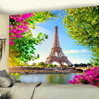 francia Párizs torony nyomtatás design építészet európai kastélytervezés fali függő szövet nappali hálószoba európai stílusú dekoráció
