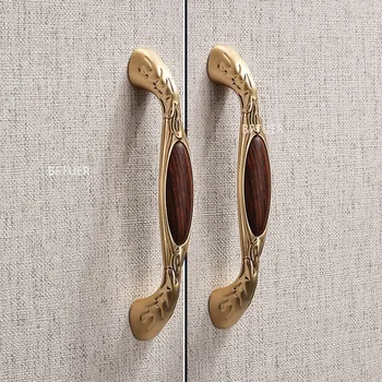 Gardrób szekrény ajtófogantyú Szekrény fiók húzza a bútorok fogantyúit Elegáns gabona cinkötvözet konyhaszekrény gomb és fogantyú