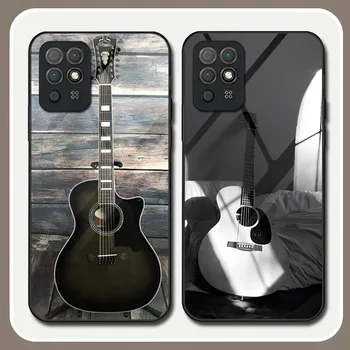  Gitár zenei telefontok Huawei P40 P50 P20 P30 P10 P9 Smartp Z Y6 7 Honor 30 50 60 Pro Plus üveg hátlaphoz