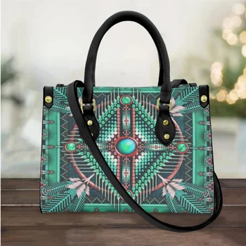 Green American Tribe Women Handbags Casual Shoulder Bags Fashion Top-handle Totes Crossbody táskák hölgyeknek bolsa feminina 2023