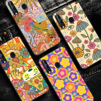 Groovy Flowers Hippie Bohemian Floral Phone Case Samsung A 10 11 12 13 20 21 22 30 31 32 40 51 52 53 70 71 72 73 91 13 héj
