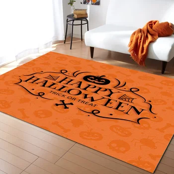 Halloween tök narancssárga csont nappali padlószőnyeg tanulmány hálószoba éjjeli lakberendezés nagy szőnyegpadló szőnyeg