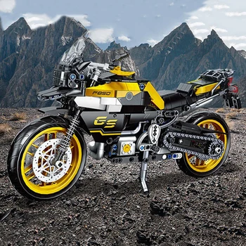 Ideas sorozat Városi mozdony motorkerékpár építőelem Műszaki F850 GS Motorkerékpár kockák modell játék gyerekeknek ajándék MOC