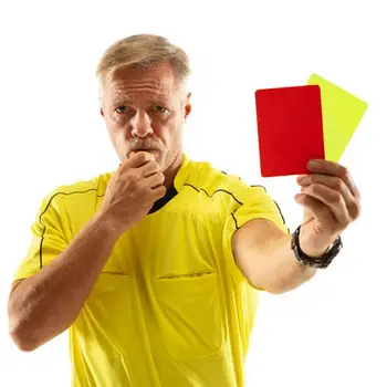 Játékvezetői büntetőkártyák 2db Labdarúgás büntetőkártya Futball játékvezető kártya Multifunkcionális sportbíró kártya készlet Profi foci