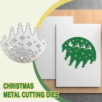 Karácsonyi hőlégballon fémvágó szerszámok Stencil album vágósablon DIY penész acél papírkártya szénfém Scrapboo C4Y2