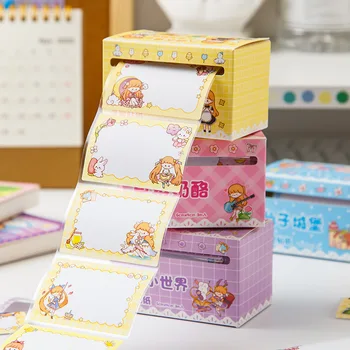 Kawaii hercegnő kreatív doboz kivonat Post-it jegyzetek diákok rajzfilm zsebdekorációs anyagok osztályozási emlékeztető N matrica