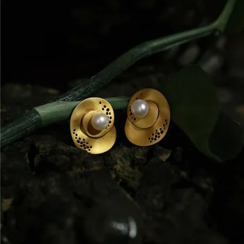 Korea 2022 Új divat természetes gyöngy fülbevaló nőknekNőknek Luxus retro nyilatkozat fülbevaló Party ékszer kiegészítők ajándék