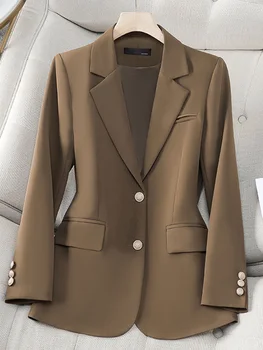 Koreai divat blézer kabát nők 2024 tavasz egymellű alkalmi kabát irodai hölgy plus size Veste Femme Blazer Mujer