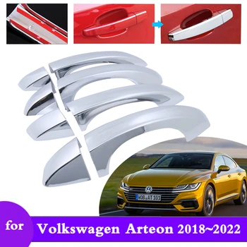 Króm kilincsfedél Volkswagen VW Arteon 3H7-hez 2018~2022 Védő stílus matrica Autós kiegészítők Gadget 2014 2015 2016