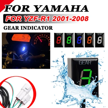 Motorkerékpár tartozékok YAMAHA YZFR1 YZF R1 2001 2002 2003 2004 2005 2006 2007 2008 YZF-R1 1-6 sebességváltó kijelző kijelző kijelző mérő
