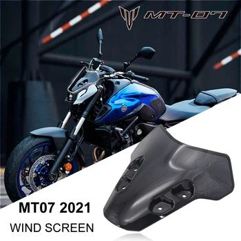 Motorkerékpárok Új tartozékok Szélvédő Szélvédő Légterelő Yamaha MT-07 MT07 MT 07 2021 2022 Fekete és átlátszó