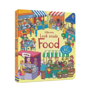 Nagy-Britannia angol 3D Nézz bele Élelmiszer képeskönyv Oktatás gyerekeknek szárnyak emelő könyv olvasás brithday ajándék
