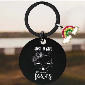 New Fox Gifts kulcstartó gyűrű Animal Fox kulcstartók medál Fox rajongói ajándék Fox Lover ajándék