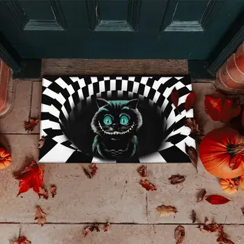 Neweat lábtörlő horror Halloween állat macska kutya 3D valósághű dekoráció veranda szőnyegszőnyeg padlószőnyeg szőnyeg beltéri kültéri lábtörlő csúszásmentes -1