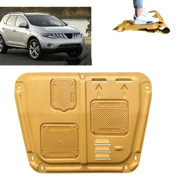 Nissan Murano 2015-2018 esetén Motorvédő tábla fröccsenésvédő pajzs Sárvédő lemezfedél Arany/fekete sárfogó Mudapron sárvédő